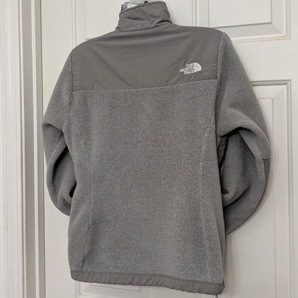 The North Face Women's S Fleece Jacket Full Zip Mock Neck Outdoor Polartech Gray - Picture 8 of 12